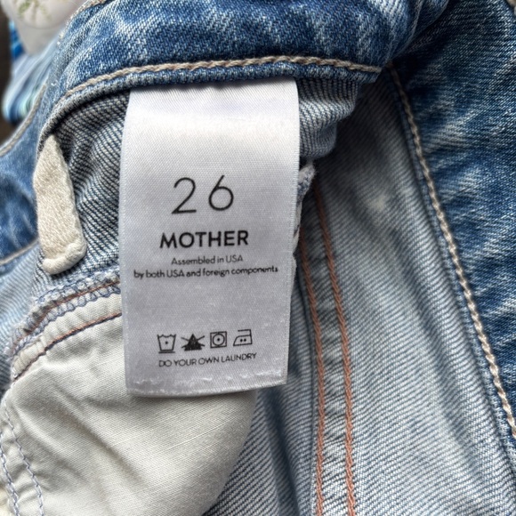 Mother Superior The Dazzler Yoke Front Ankle Jeans Size 26 Light Wash - Picture 10 of 13